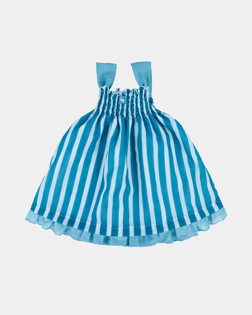 VESTIDO VOILE GOMAS LISTAS